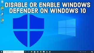 How to Disable or Enable Windows Defender on Windows 10 [upl. by Larkin68]