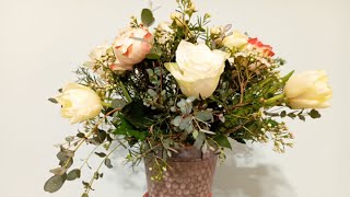 Tutoriales y tips básicos de floristería para principiantes Arreglo floral redondo silvestre [upl. by Shue]