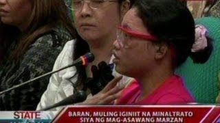 SONA Bonita Baran at magasawang Marzan nagkaharap sa pagdinig sa Senado [upl. by Martelle802]