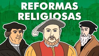 Reformas Religiosas  Luterana Calvinista Anglicana e Contrarreforma [upl. by Mairam715]