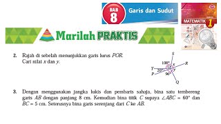 KSSM Matematik Tingkatan 1 Bab 8 garis dan sudut marilah praktis no2 buku teks tingkatan 1 [upl. by Ociral]