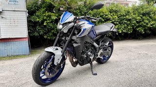 Yamaha MT09 V3 Blue  Walkaround [upl. by Enicar]