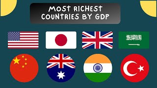 Most Richest Countries by GDP in 2023  TOP DGP Countries 2023 [upl. by Pritchett490]