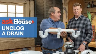 How to Unclog Any Drain  Ask This Old House [upl. by Webb]