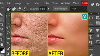 How to smooth face in photopea  photopea Face smooth Editing  Photoshop on smartphone [upl. by Dippold]