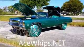 AceWhipsNET Navas Candy Teal Chevy Vert on Brushed 30quot Forgiatos [upl. by Suiratnod]