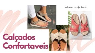 CALÇADOS FEMININOS CONFORTÁVEIS E ORTOPÉDICOS SANDÁLIASSAPATOS REDUZ A DOR FASCITE PLANTARESPORÃO [upl. by Drarig784]