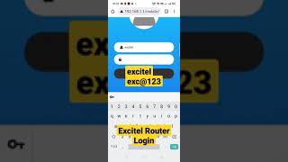 Excitel Router login in mobile [upl. by Grenier]