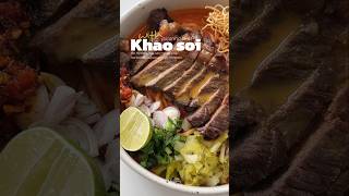 Khao Soi with Picanha Beef foodshorts thaifoodstyle ข้าวซอย cookingvideo picanha food [upl. by Dorette172]