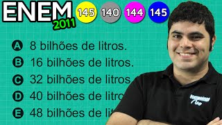 ENEM 2011 Matemática 10  Conversão de mililitros em litros e café no Brasil [upl. by Terhune]