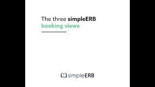 simpleERB  The three booking views [upl. by Llerruj]