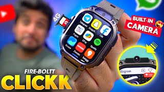 A Better 4G ANDROID Smartwatch with BuiltIn CAMERA  ⚡️ FireBoltt CLICKK Smartwatch Review [upl. by Hawken237]