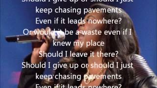 Candice GloverChasing PavementsAmerican Idol 12Lyrics [upl. by Kamila]