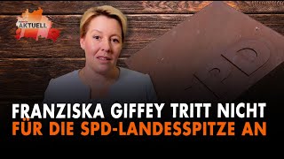 Franziska Giffey tritt nicht mehr für die SPD Landesspitze an [upl. by Aerdnu762]