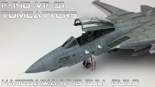 FULL VIDEO BUILD Hasegawa 148 F14 VF 31 Tomcatters [upl. by Waligore729]