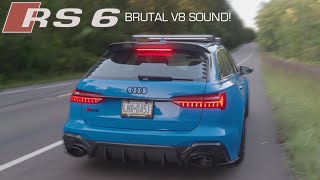 THE BEST EXHAUST FOR RS6 Titanium FULL exhaust sound demonstration  sound clips [upl. by Aihk]