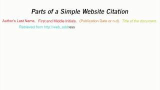 How to Cite a Website in APA Style [upl. by Lennon]