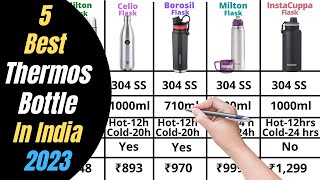 5 Best Thermos Bottles In India 2023  Milton vs Cello vs Borosil vs Istacuppa Thermos Flask [upl. by Rakso]