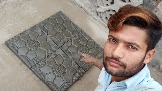 How to make New design tuff tile tuff tile new flower design [upl. by Nnairrek]