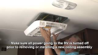 How To Install a Deluxe Free Delivery AC Ceiling Assembly RVDIYChannelcom [upl. by Ahsinahs33]