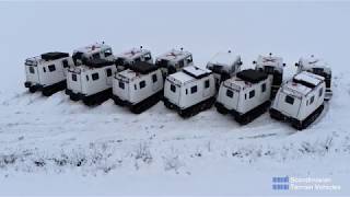 Six renovated BV206 in winter landscape [upl. by Nuaj]