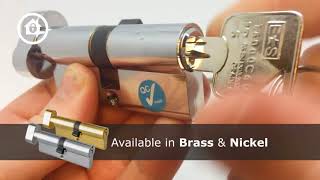 Thumb Turn Anti Drill Euro Cylinder Lock Demo [upl. by Eerb]