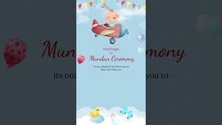 Mundan ceremony invitation video  mundan ceremony invitation  Aexr graphics [upl. by Gittle493]