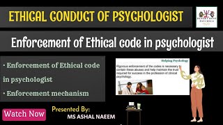 Enforcement of ethical conduct in psychologist  Enforcement mechanism  DesertRosePsychics [upl. by Atirhs]