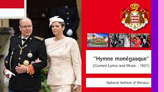 National Anthem of Monaco  Hymne monégasque With Lyrics [upl. by Notsniw476]