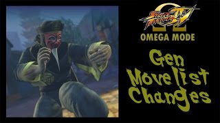 USFIV Omega Mode  Gen Move List Changes [upl. by Allisirp]