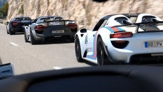 6 Porsche 918 Spyder Sound in Monaco [upl. by Dressel341]