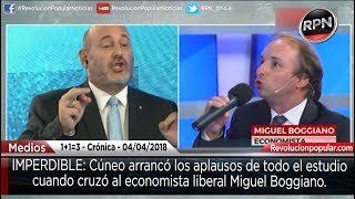 MONUMENTAL cruce entre Santiago Cúneo y el economista liberal Miguel Boggiano [upl. by Richia]