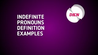 Indefinite pronounsdefinitionexamples [upl. by Campney598]