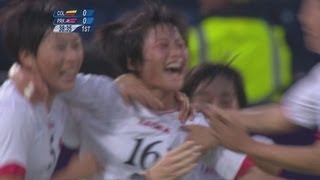 Colombia 02 DPR Korea  Womens Football Group G  London 2012 Olympics [upl. by Narcho]