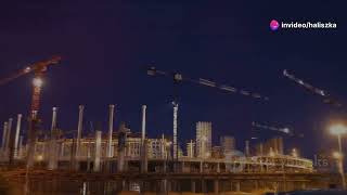 invideo ai 1080 Nighttime Construction Heavy Machinery 2024 08 26 [upl. by Avitzur200]