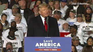 FULL SPEECH Former President Donald Trump speaks at Save America rally in Conroe Texas [upl. by Maeve396]