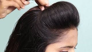 5 Easy Puff Hairstyles  How to Make Perfect Puff Hairstyle  Quick Hairstyles for Medium Thin Hair [upl. by Binah]