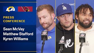 Sean McVay Matthew Stafford amp Kyren Williams Address The Media Following Week 12 Win vs Cardinals [upl. by Jariv]