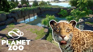 Jaguar Habitat with Built in Cave and Water Viewing Area  Speed Build  Planet Zoo [upl. by Anala]