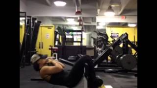 Abs using sissy squat machine [upl. by Nalor]