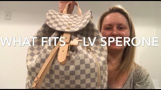 What Fits in Louis Vuitton Sperone Backpack 2019 [upl. by Melissa]