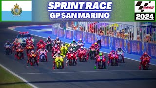 🏁 RESUMEN  CARRERA AL SPRINT  GP de SAN MARINO  MotoGP 2024 🏁 [upl. by Hotchkiss]