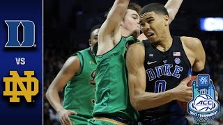 Duke vs Notre Dame 2017 ACC Basketball Championship Game Highlights [upl. by Eno]