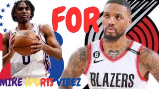 THE 76ERS HAVENT WON IN 40 YEARS IM TRADING TYRESE MAXEY FOR DAMIAN LILLARD NBA 76ers nbanews [upl. by Lerim17]