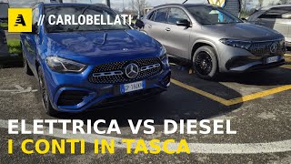 LELETTRICO può battere il DIESEL Mercedes EQA vs GLA [upl. by Aitret]