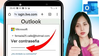 Como Ver mi Contraseña de Outlook o Hotmail desde celular 2024  Ver Correo electrónico y Contraseña [upl. by Adnilram]