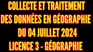 COURS HYDROLOGIE DE SURFACE DU 10 JUILLET 2024  LICENCE 3  GÉOGRAPHIE [upl. by Swinton239]