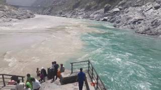 DEVPRAYAG SANGAM OF RIVER ALAKNANDA AND BHAGIRATHI WHICH MEETS TO BECOME THE HOLY RIVER GANGES [upl. by Retniw367]