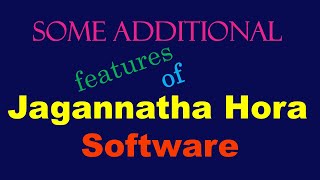 Some Additional Features of Jagannatha Hora Software [upl. by Ennovihc]