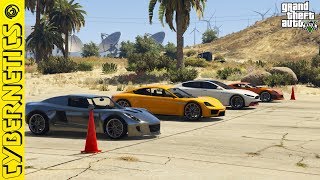 GTA 5  Pfister Neon vs Coil Raiden vs Coil Cyclone vs Rocket Voltic [upl. by Sulihpoeht]